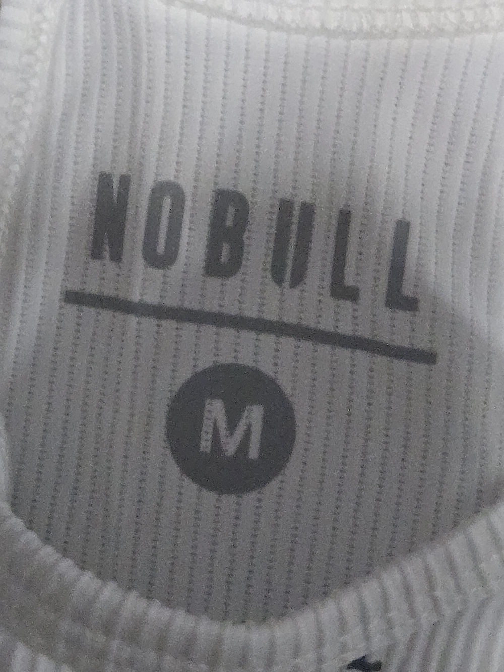 NOBULL White Ribbed Racerback Tank Top - Picture 4 of 4